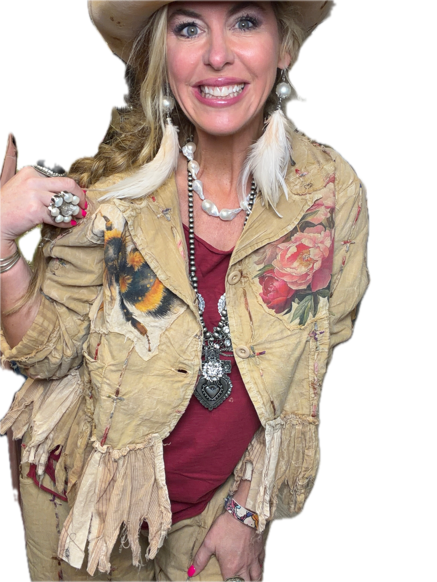 A Rare Bird- Bumblebee Rose Jacket
