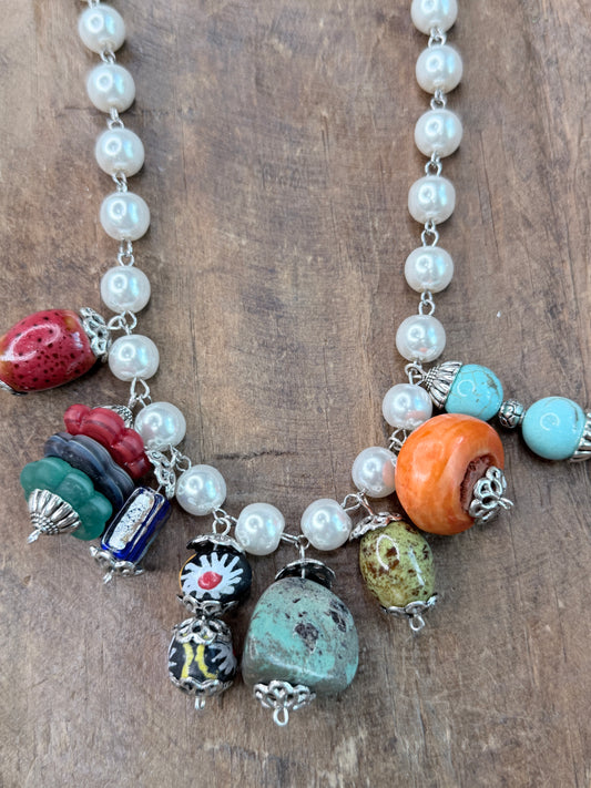 Chunky Stone Charm Necklace- ERR Original