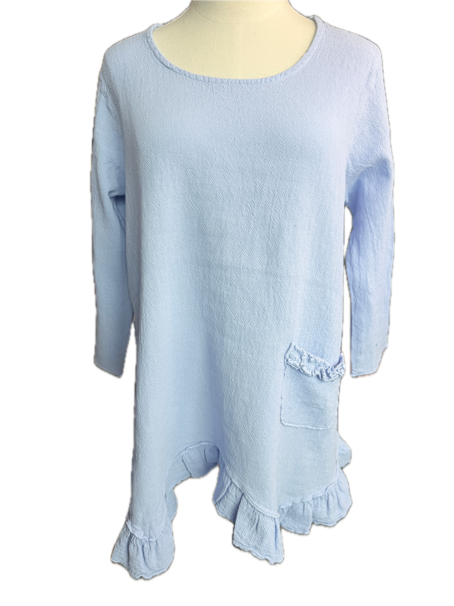 Sea Breeze- Ruffle Pocket Top (Serenity Purple)