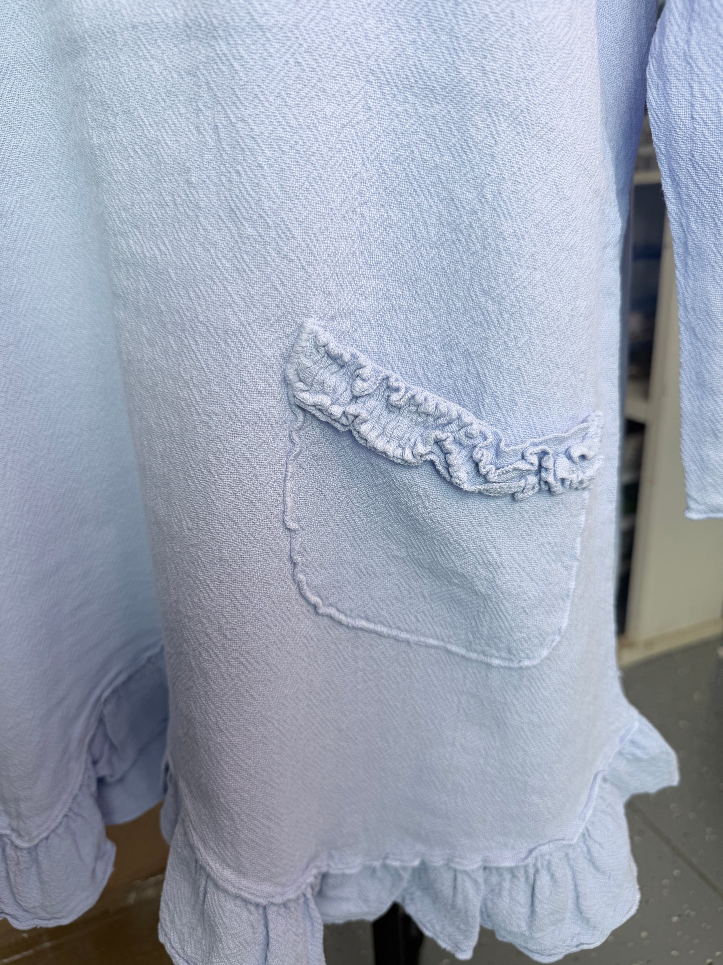 Sea Breeze- Ruffle Pocket Top (Serenity Purple)