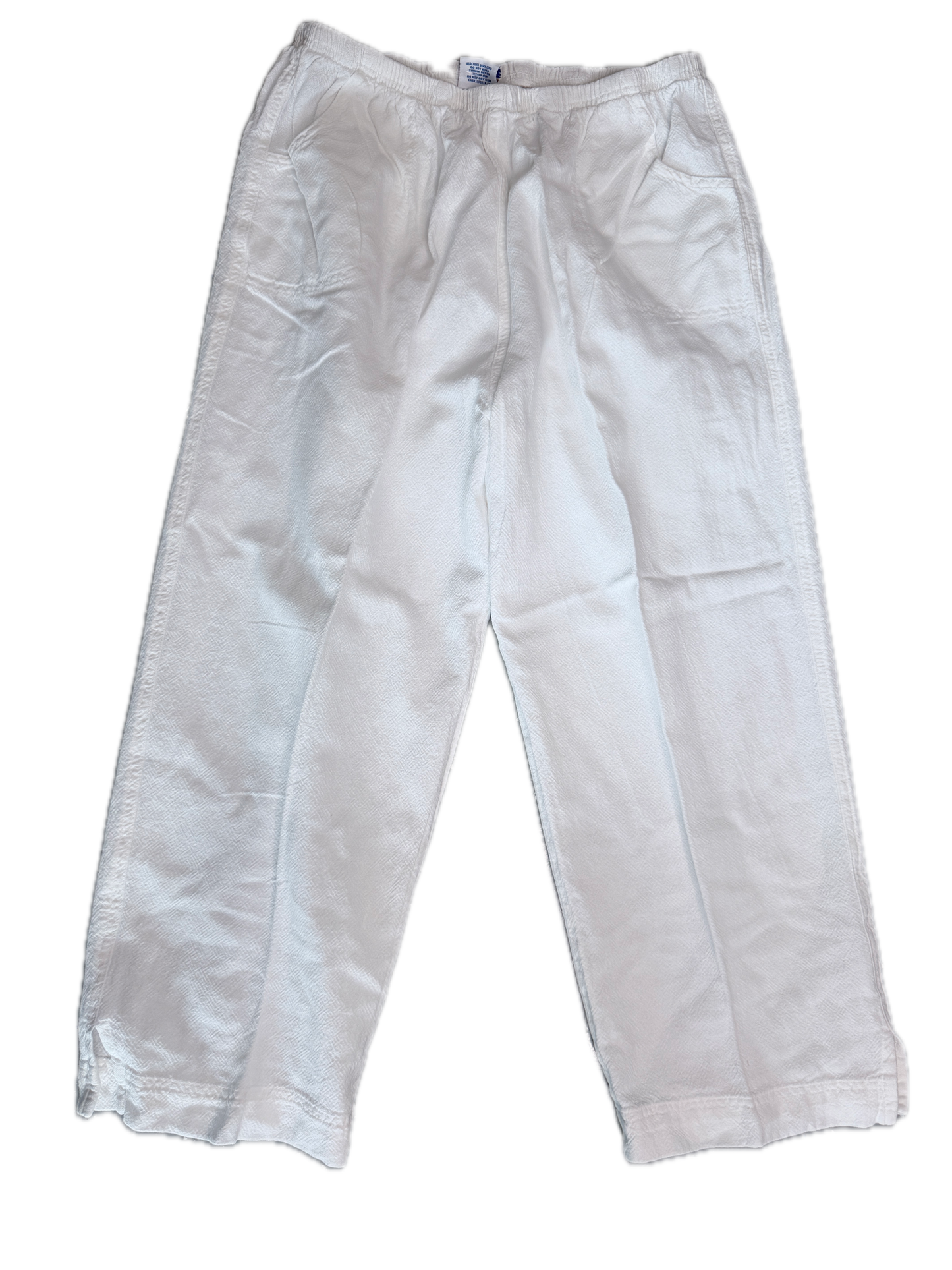 Sea Breeze- Flowy Cotton Pants (White)