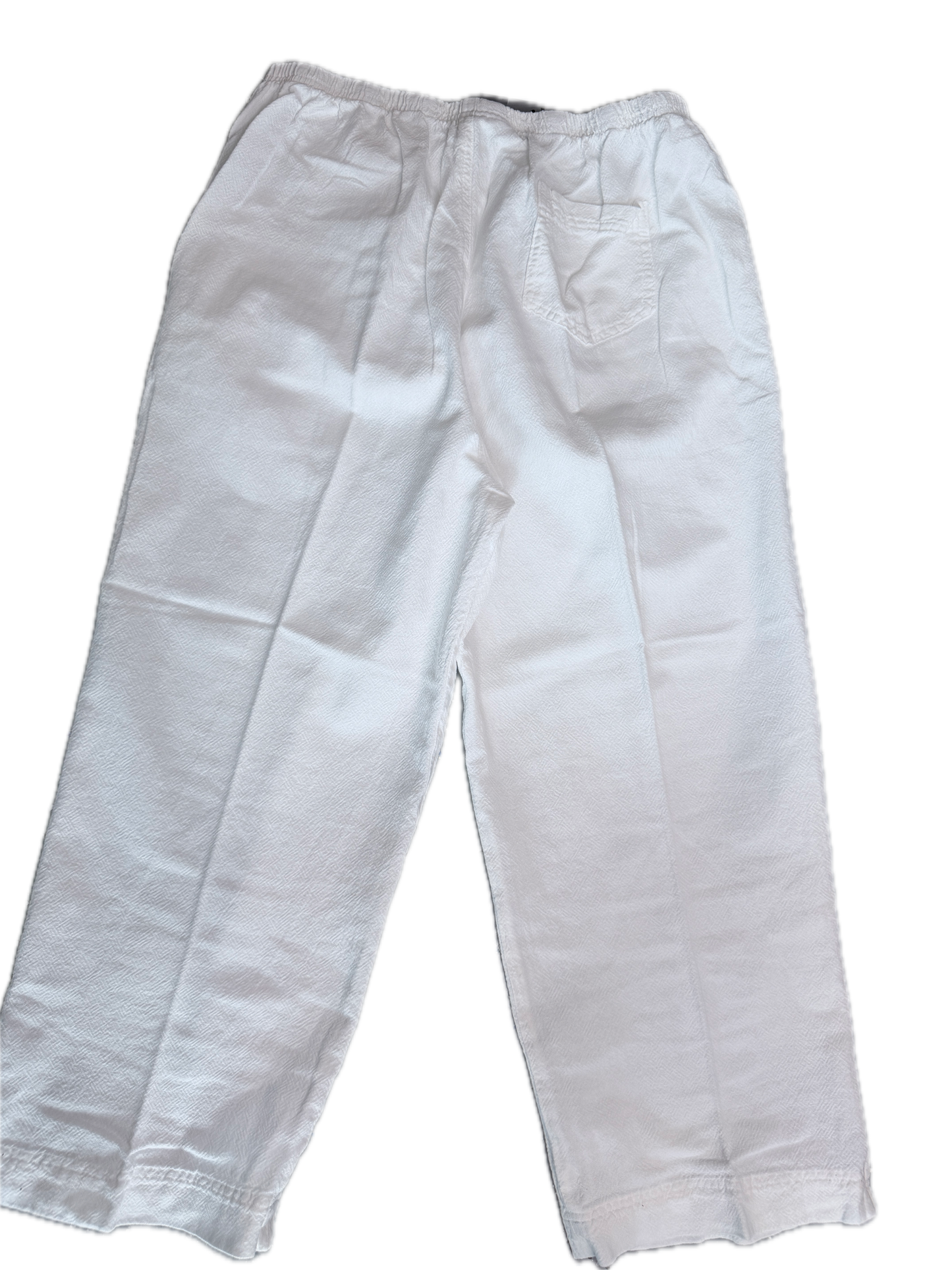 Sea Breeze- Flowy Cotton Pants (White)