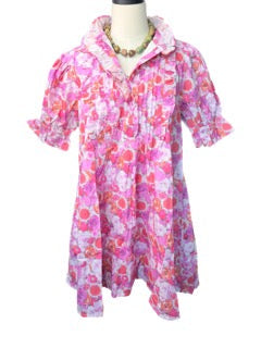 Entro- Floral Print Ruffle Dress (Pink) *Final Sale*