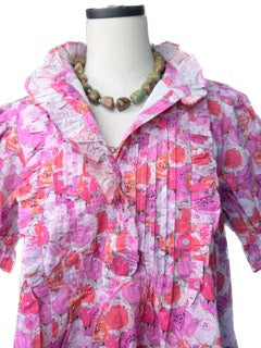 Entro- Floral Print Ruffle Dress (Pink) *Final Sale*