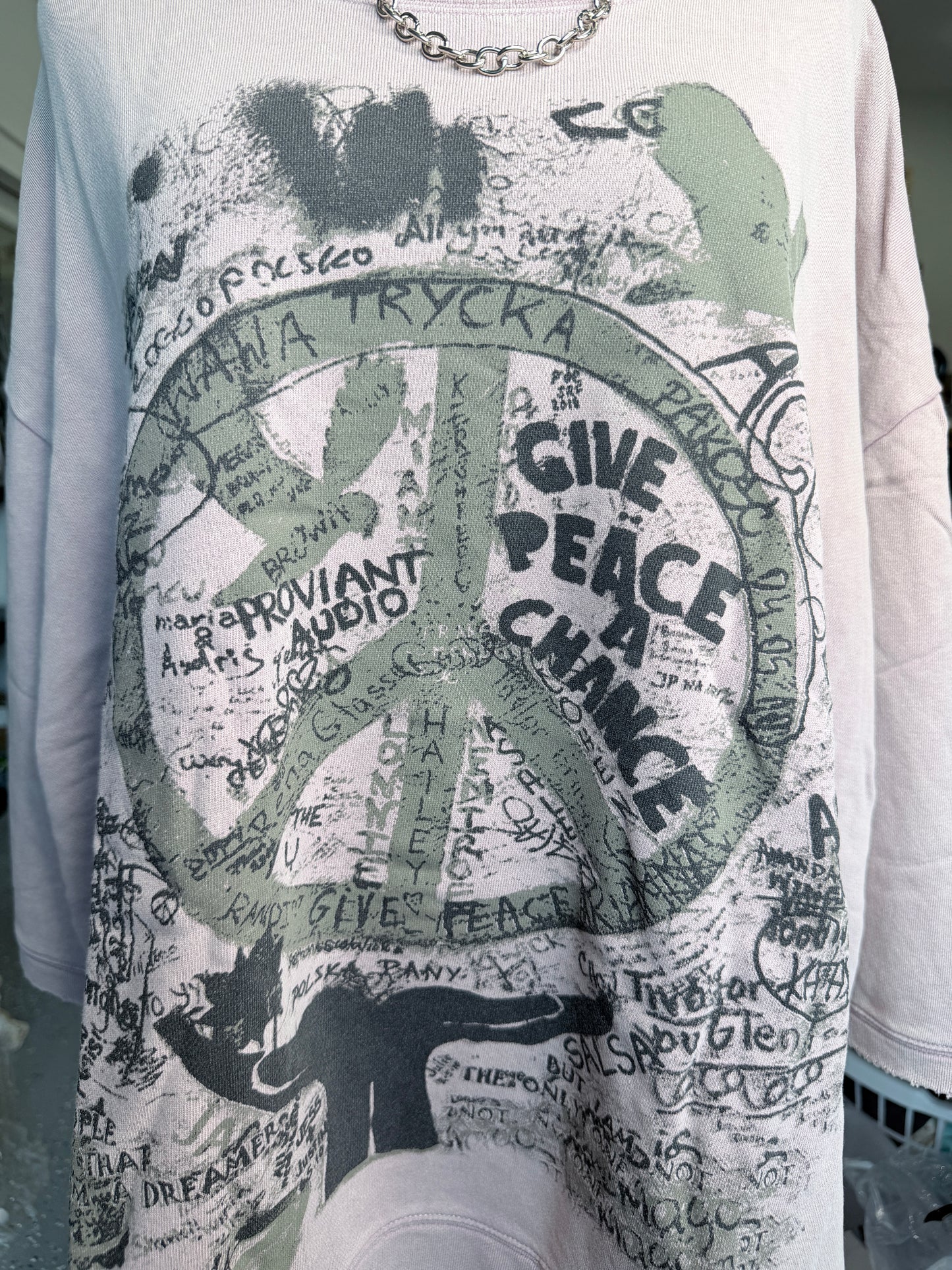 Jaded Gypsy- Dance With The Moon Sweatshirt (Peace Plum) *Final Sale*
