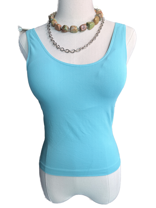 Yelete- Seamless Tank W/ Built In Bra (Seafoam)