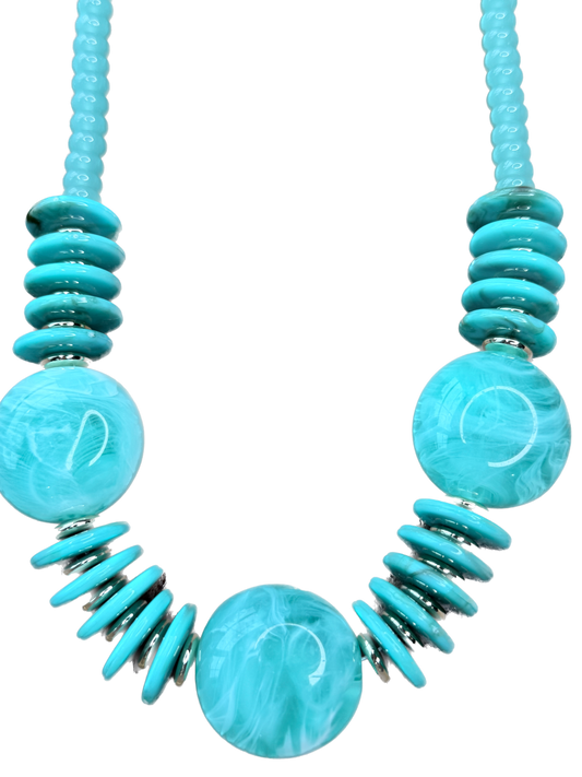 Round Top Turquoise Necklace
