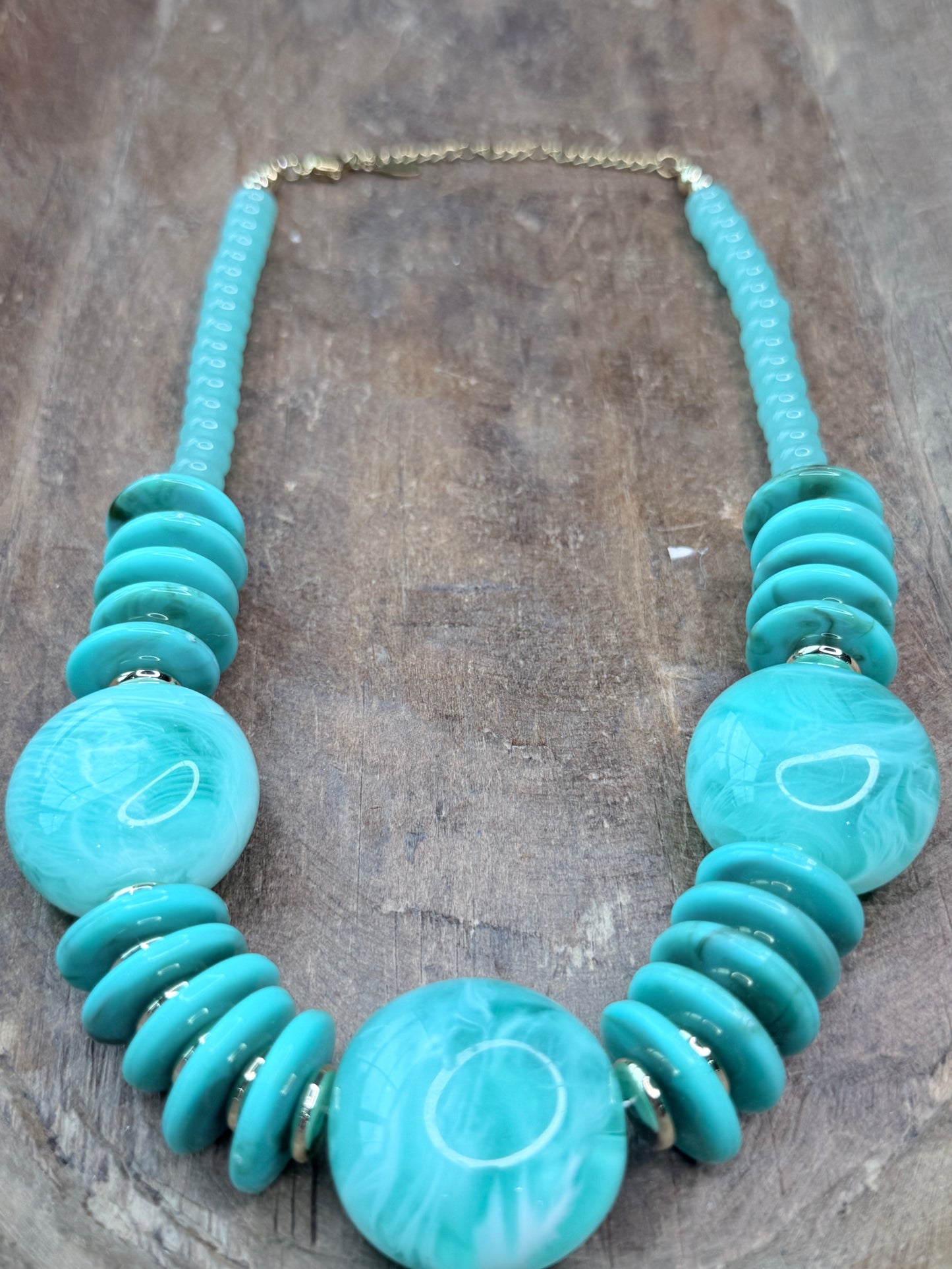 Round Top Turquoise Necklace