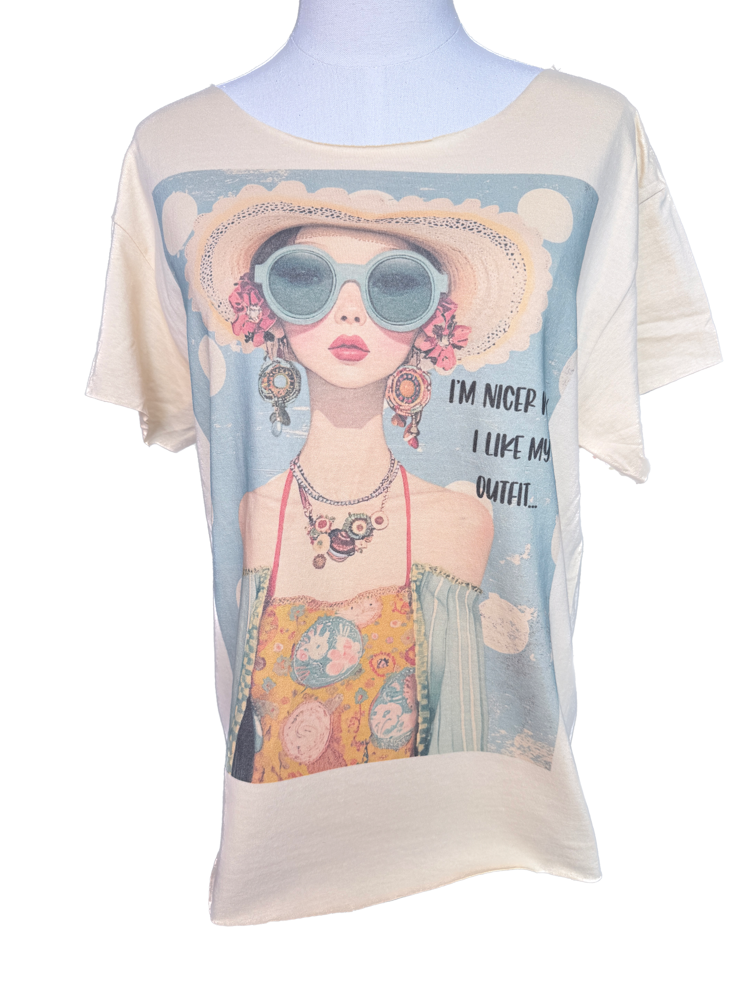 I'm Nicer When I Like My Outfit T-Shirt (Basic)  - Indigo Blue *Final Sale*