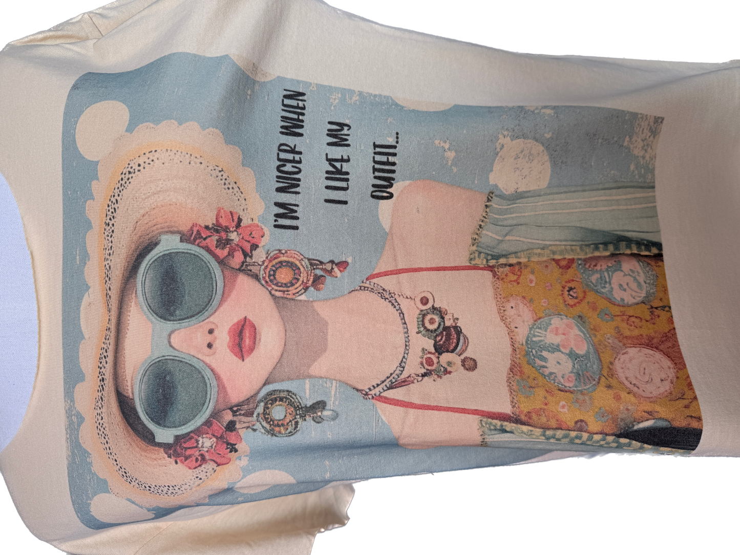 I'm Nicer When I Like My Outfit T-Shirt (Basic)  - Indigo Blue *Final Sale*
