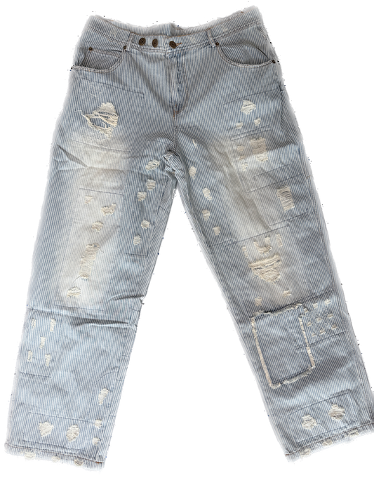Jaded Gypsy- Peace and Love Jeans (Blue Railraod)
