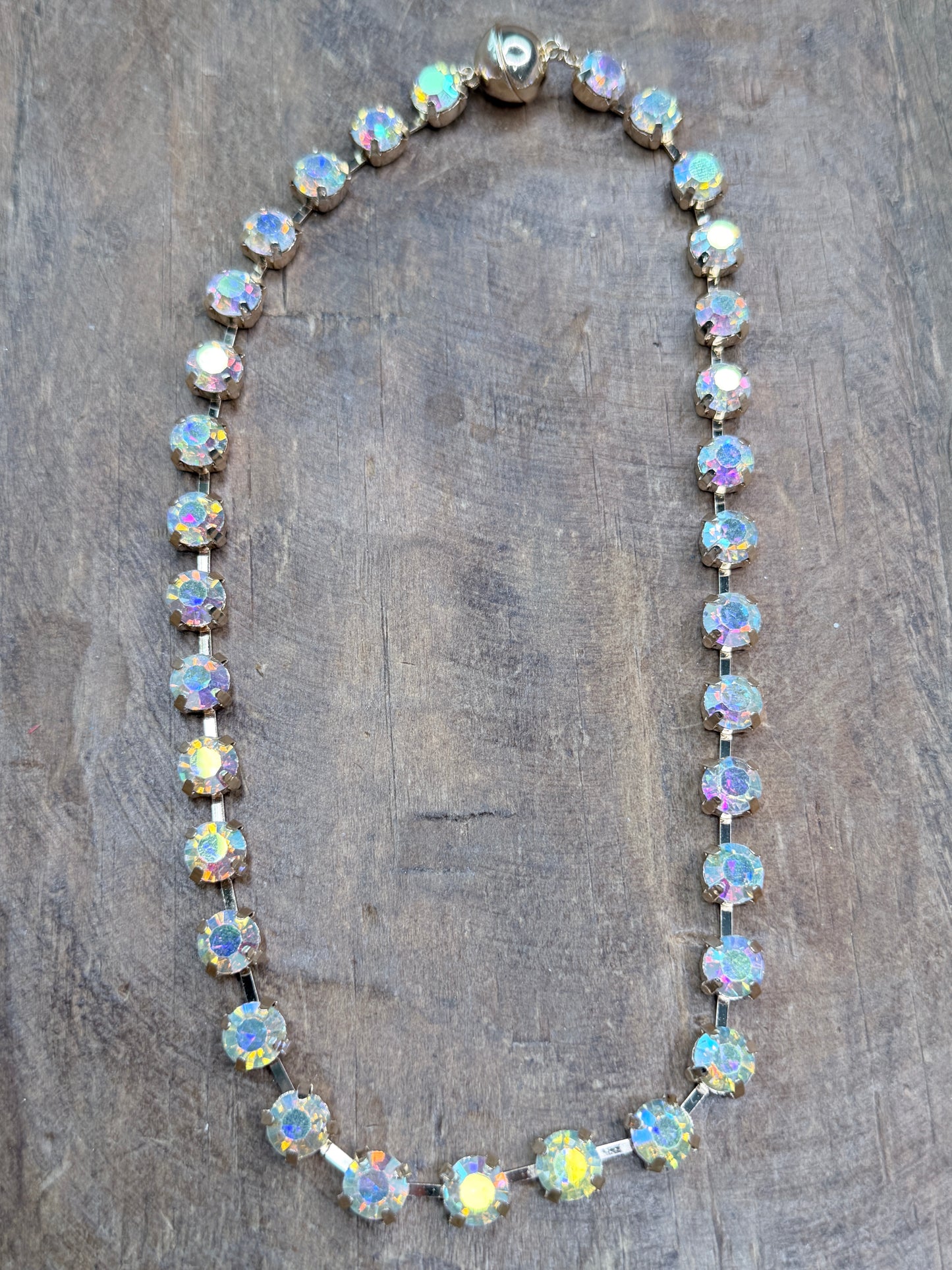 Gold Ab Crystal Accent Necklace