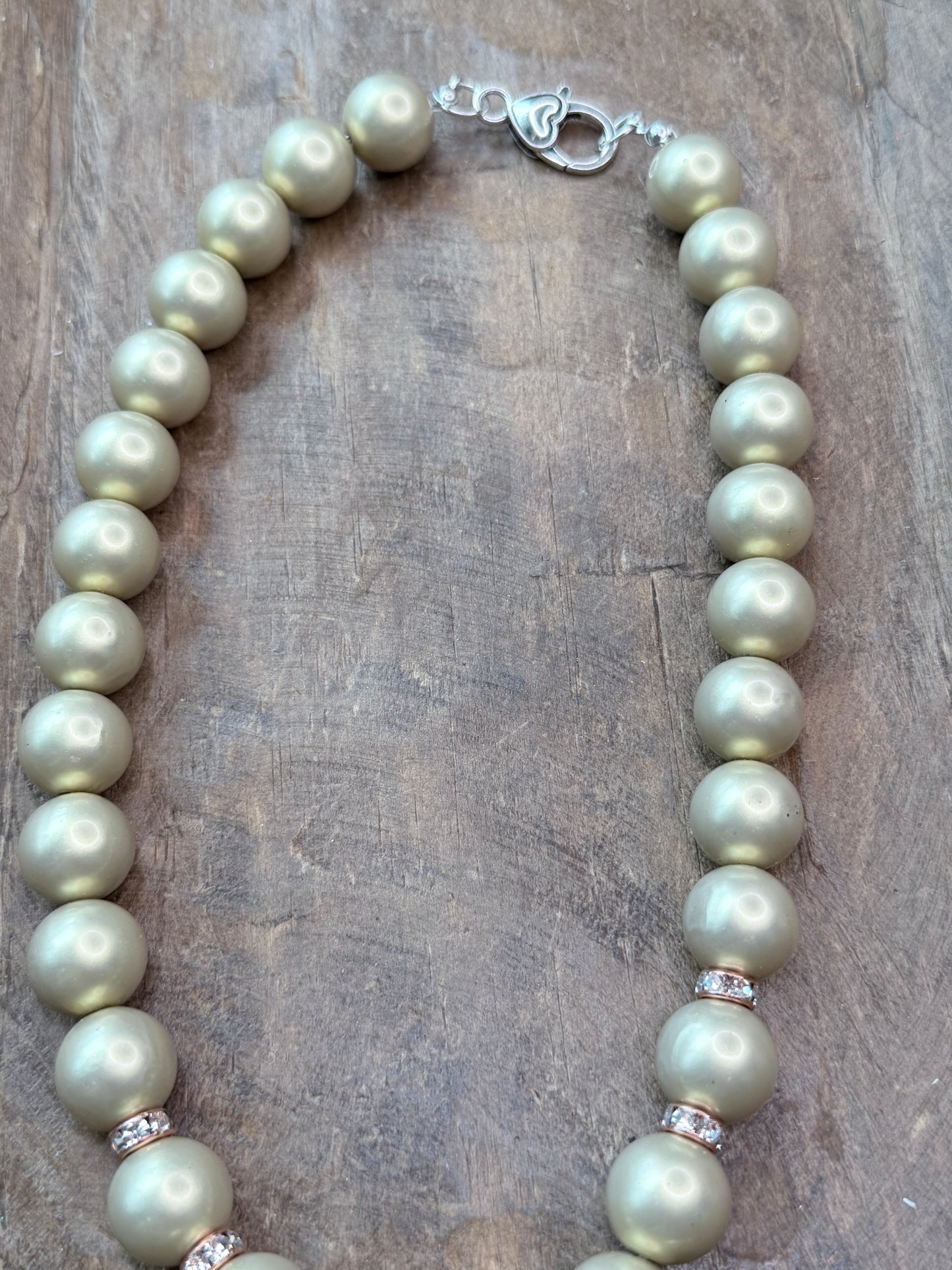 Golden Beaded Crystal Bee Necklace- Indigo Blue