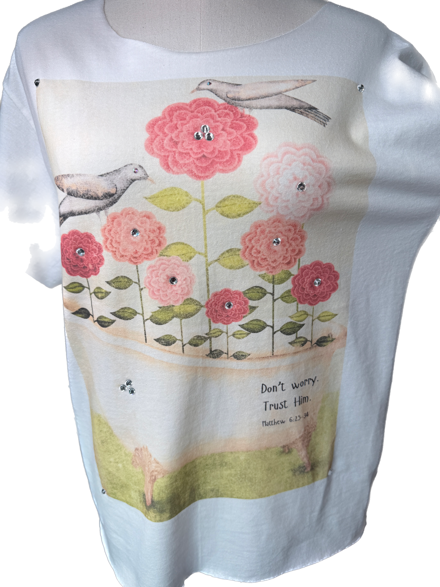 Don't Worry Trust Him T-Shirt (Christy Cut)- Indigo Blue *Final Sale*