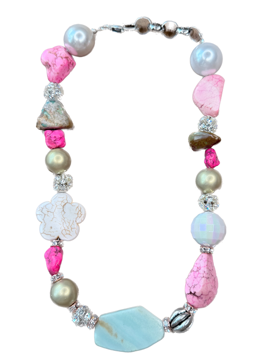 Cotton Candy Kisses Necklace - Indigo Blue