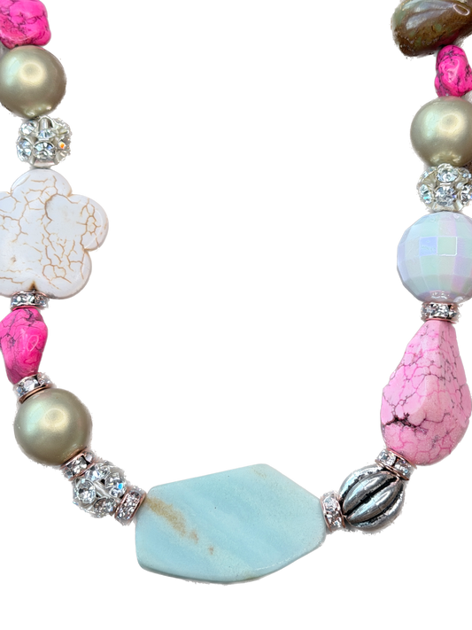 Cotton Candy Kisses Necklace - Indigo Blue