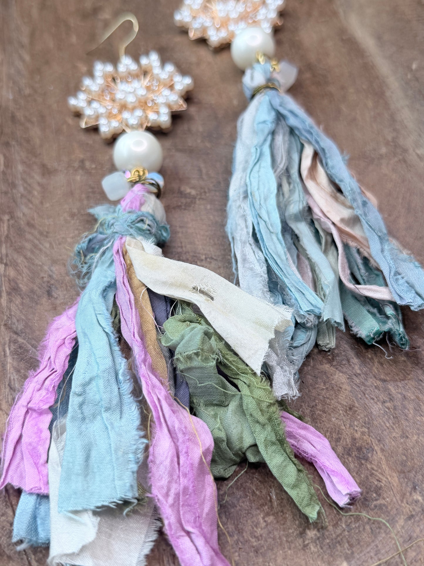 A Rare Bird- Secret Garden Fringe Earrings