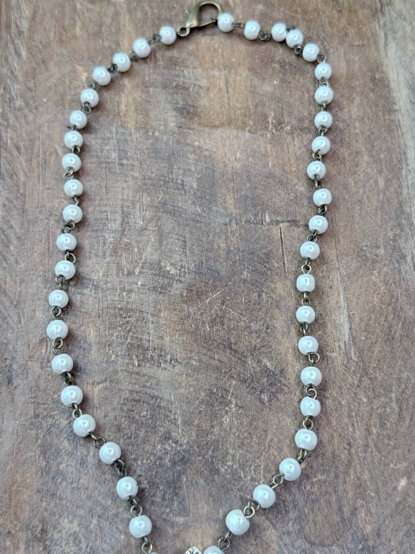 Tibetan Silver Dainty Amazonite Heart Necklace