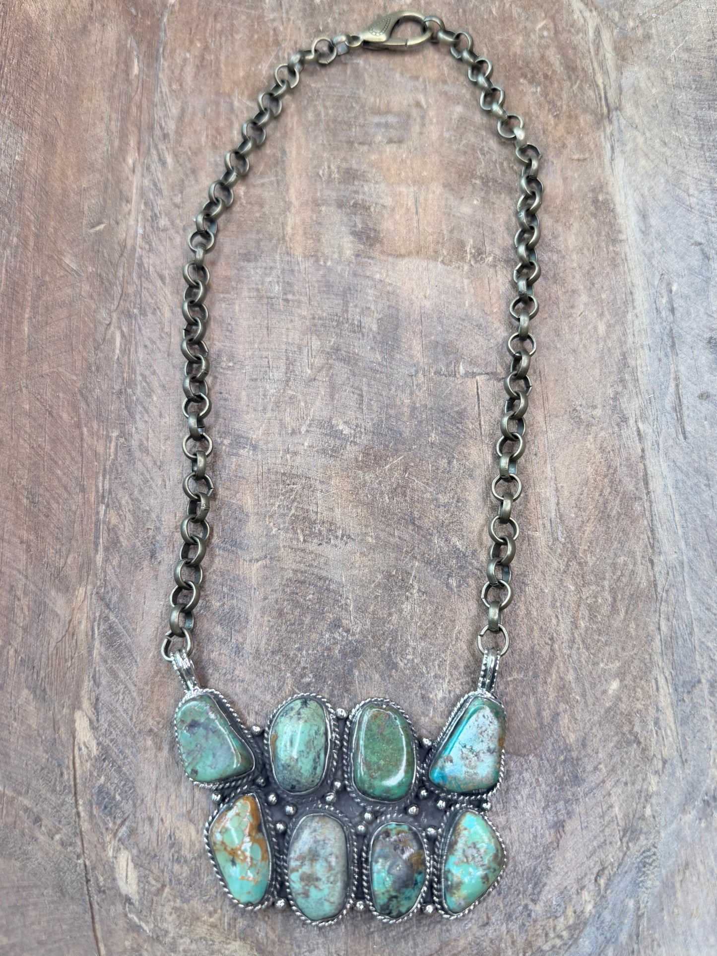 Tibetan Silver Desert Treasure Turquoise Necklace