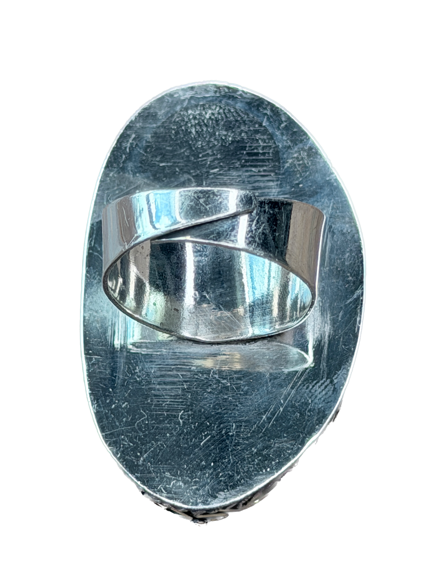 German Silver Black Sea Sediment Jasper Ring