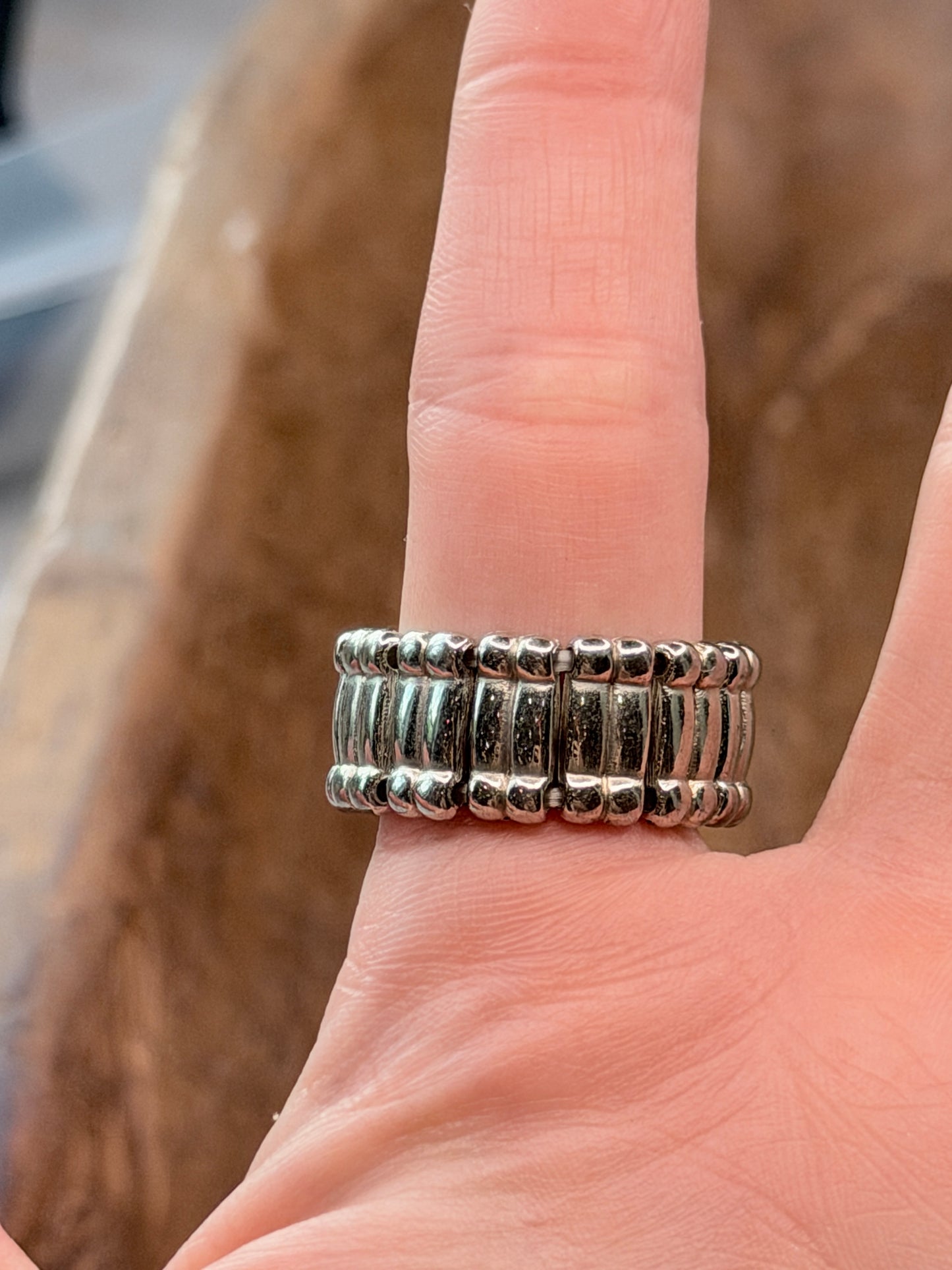 Blue Lagoon Crystal Stretch Ring