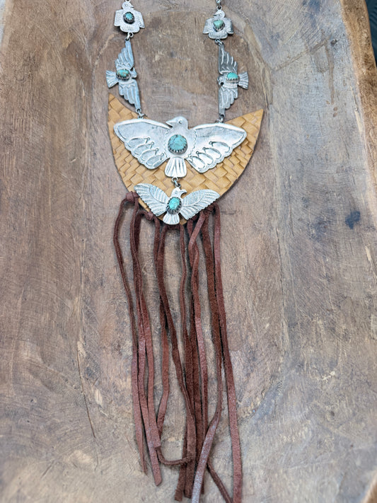 A Rare Bird- Turquoise Sky Thunderbird Necklace