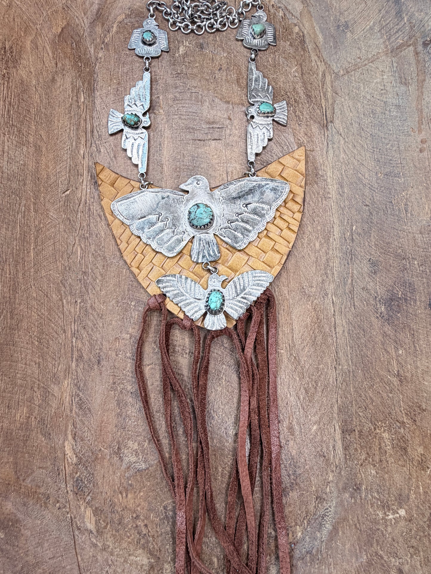 A Rare Bird- Turquoise Sky Thunderbird Necklace