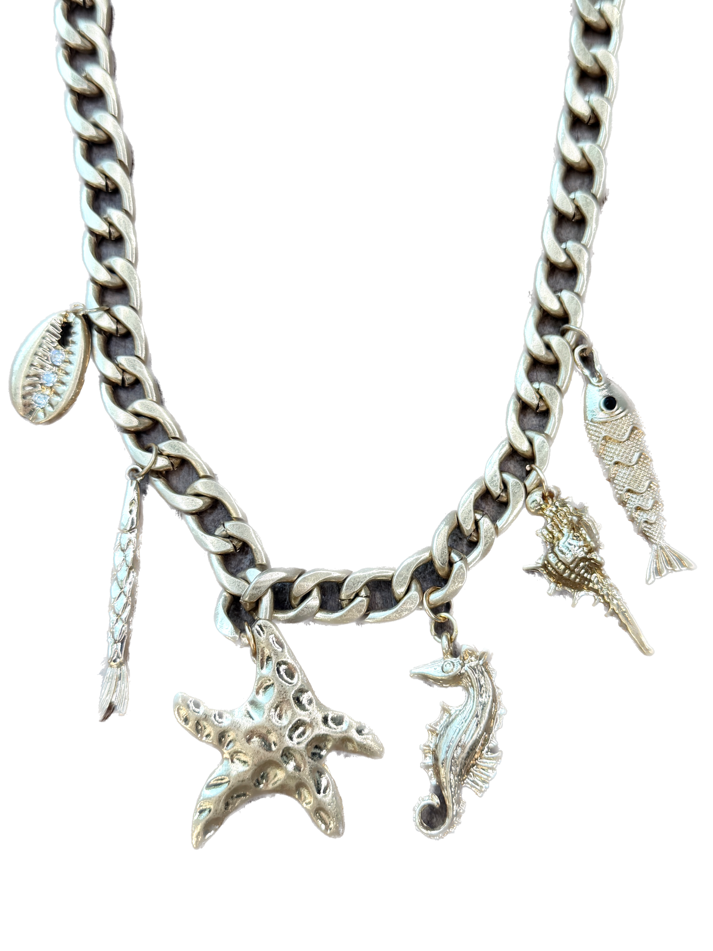 Golden Ocean Treasure Statement Necklace