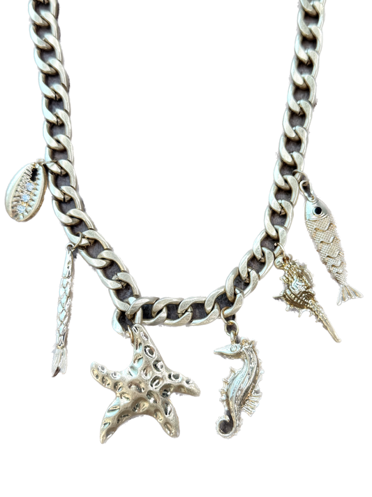 Golden Ocean Treasure Statement Necklace