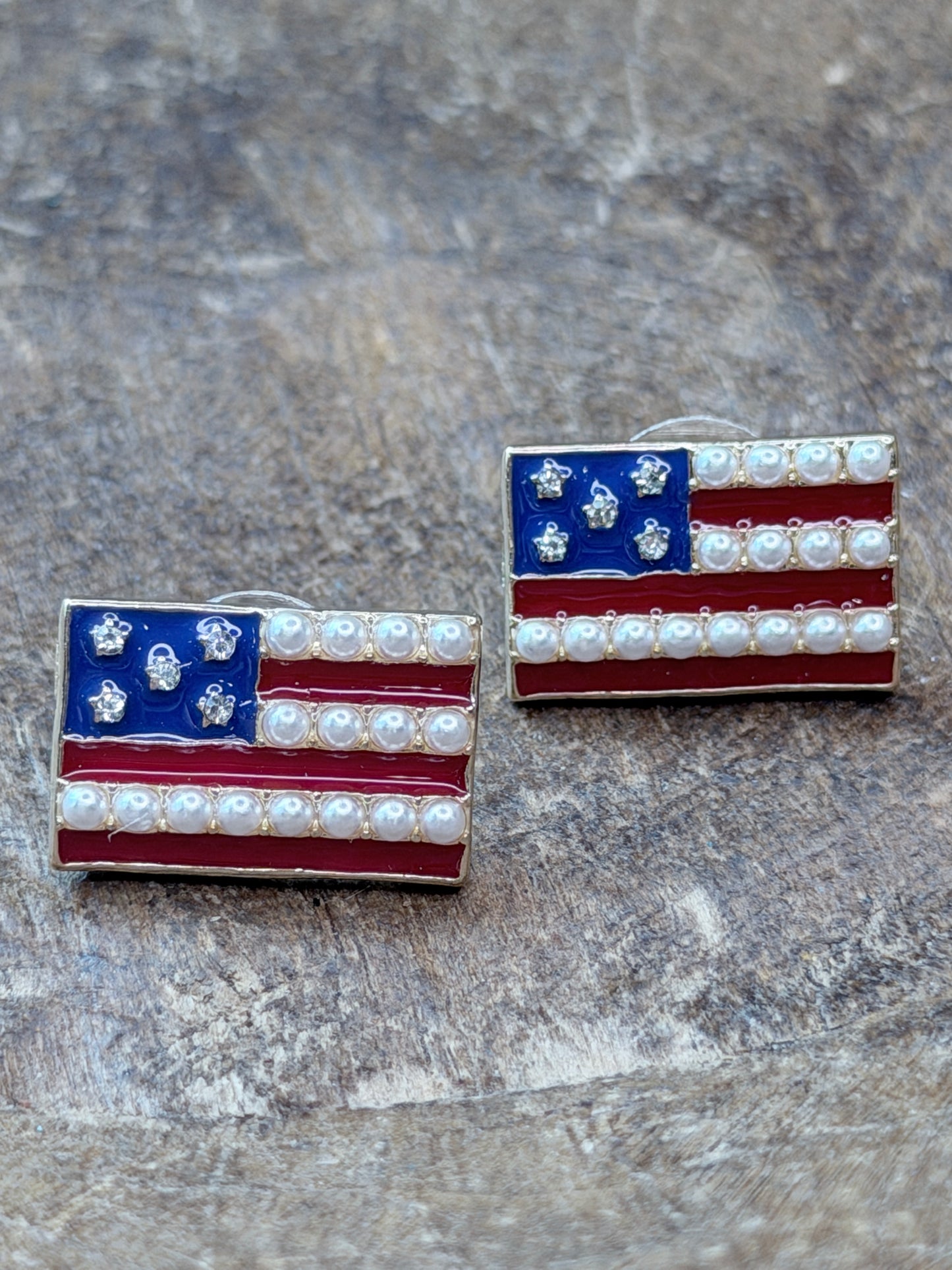 Pearls of Patriotism Earrings