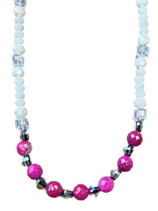 A Rare Bird- Pink Ruby Sparkle Necklace