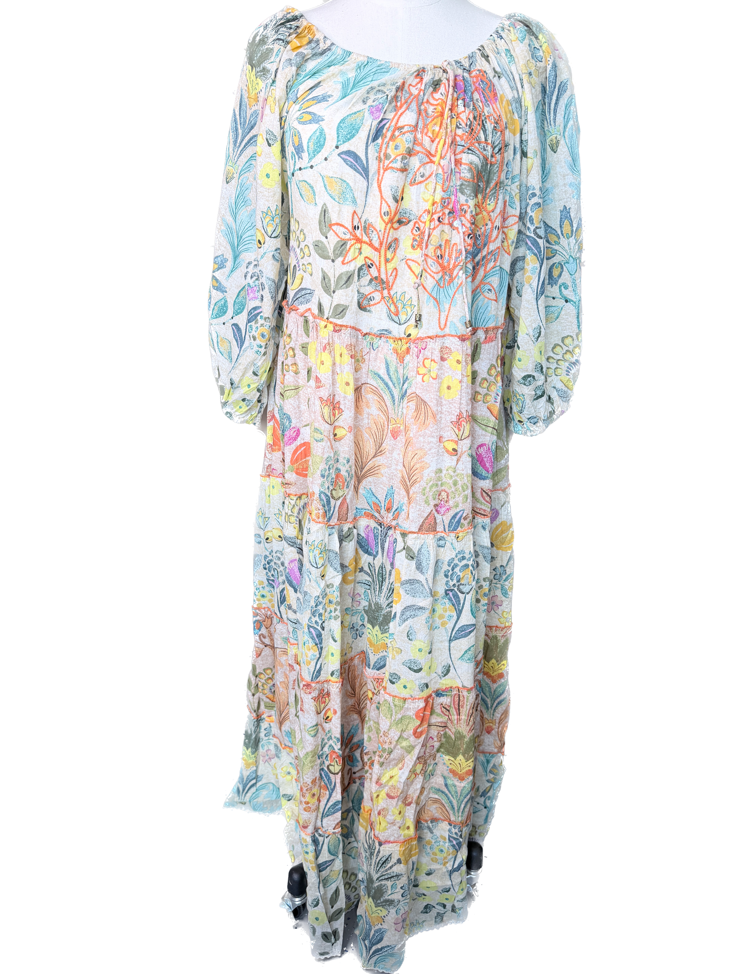 POL- Floral Maxi Dress (Vanilla Multi) *Final Sale*