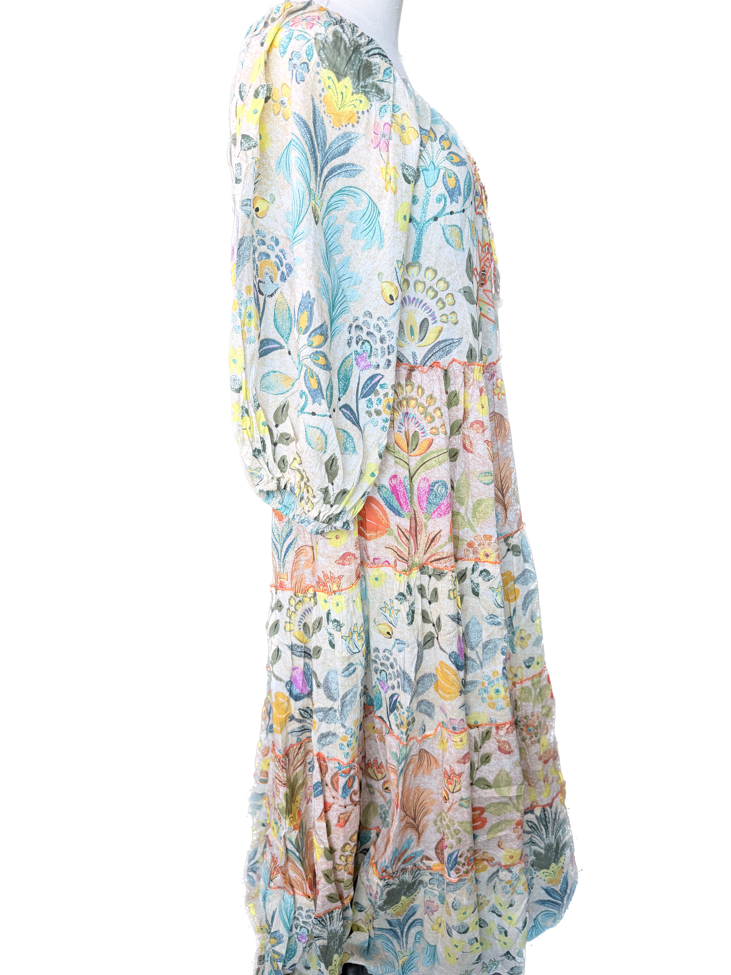 POL- Floral Maxi Dress (Vanilla Multi) *Final Sale*