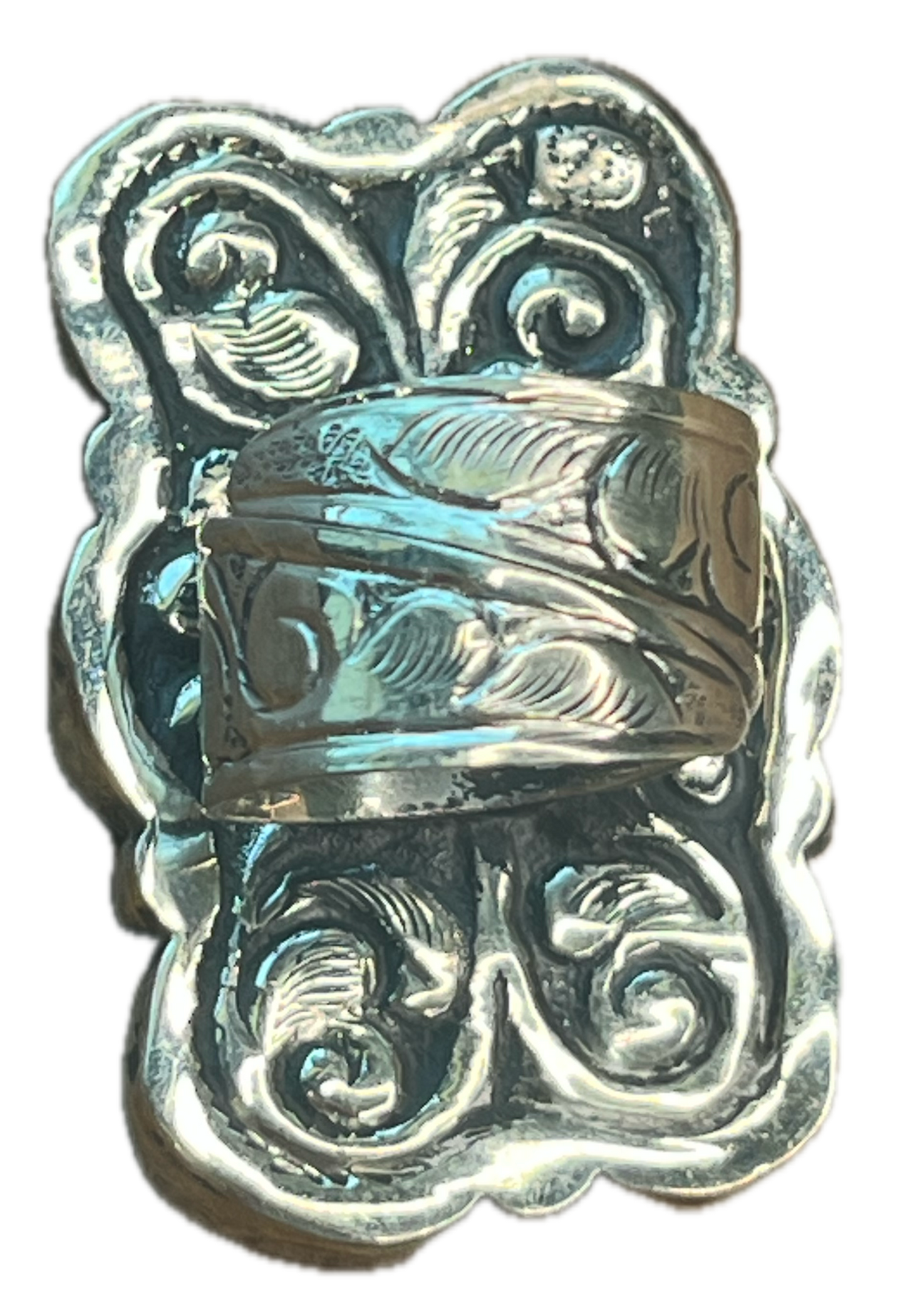 Anna Tibetan Silver Cluster Turquoise Ring