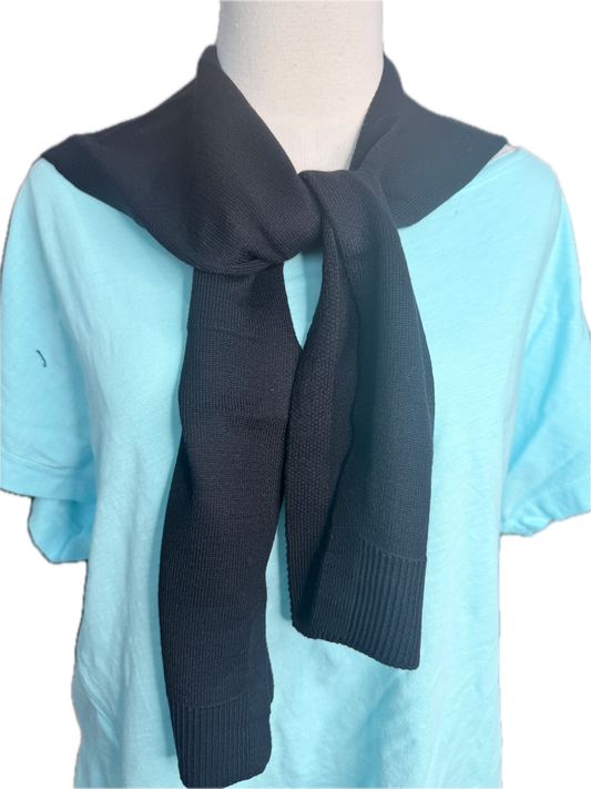 Preppy Mock Sweater Wrap (Black)