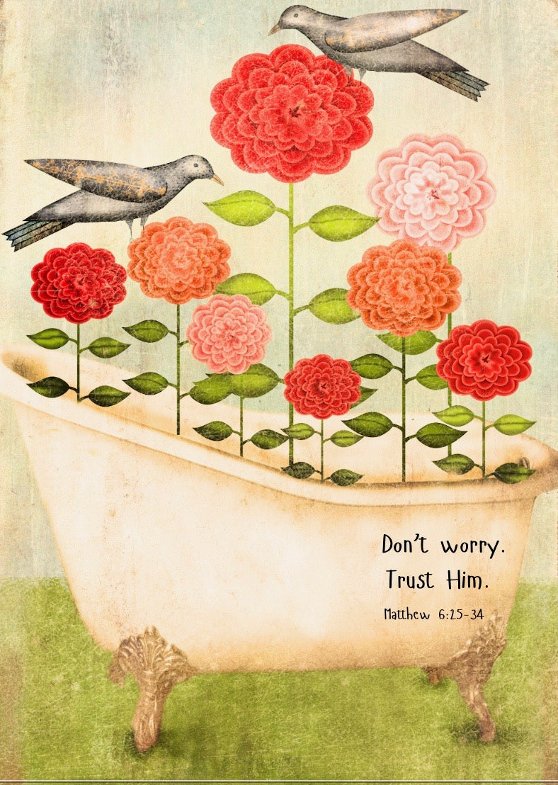 Don't Worry Trust Him T-Shirt (Basic)  - Indigo Blue *Final Sale*