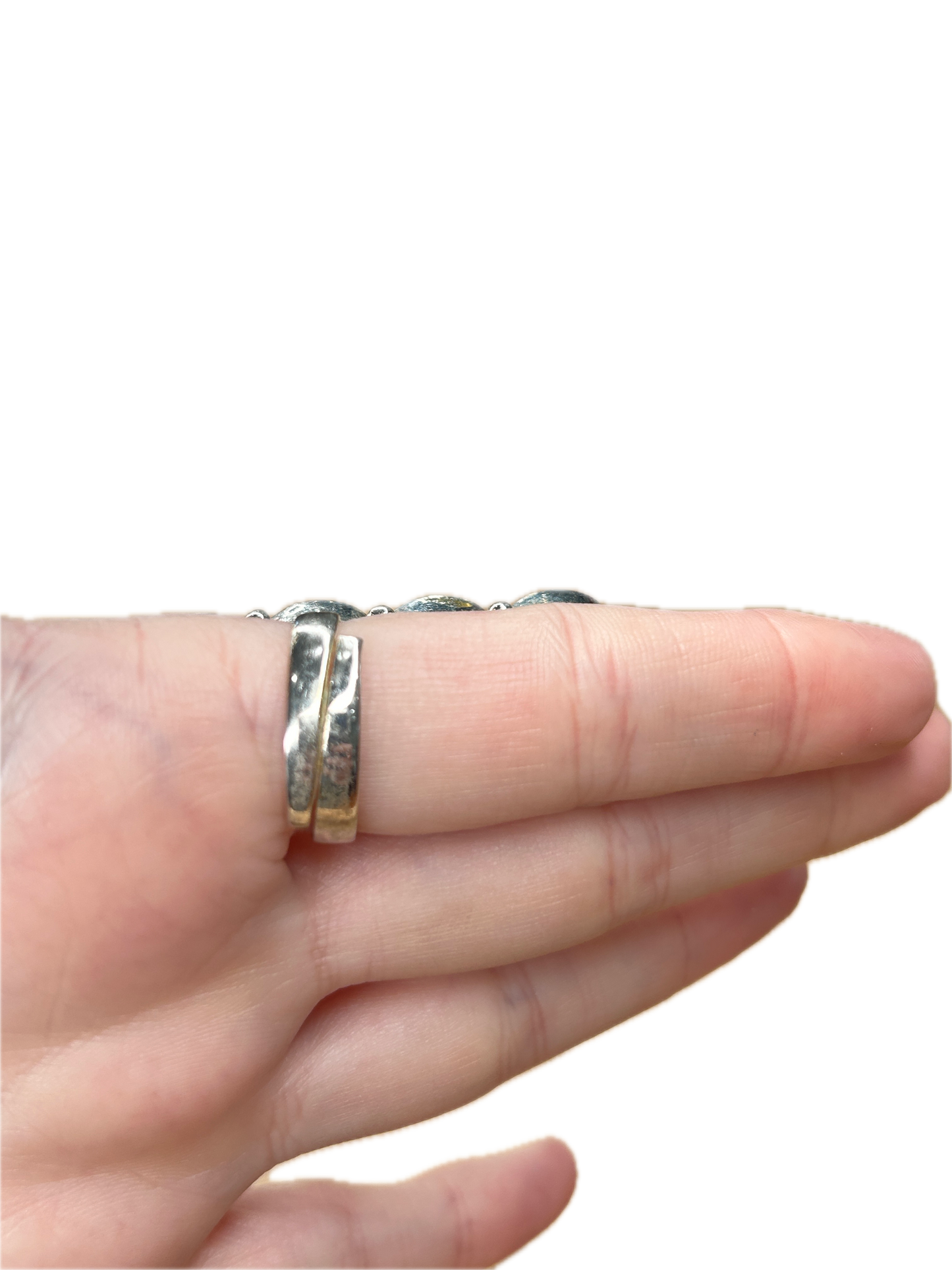 German Silver Turquoise 5 Stone Ring