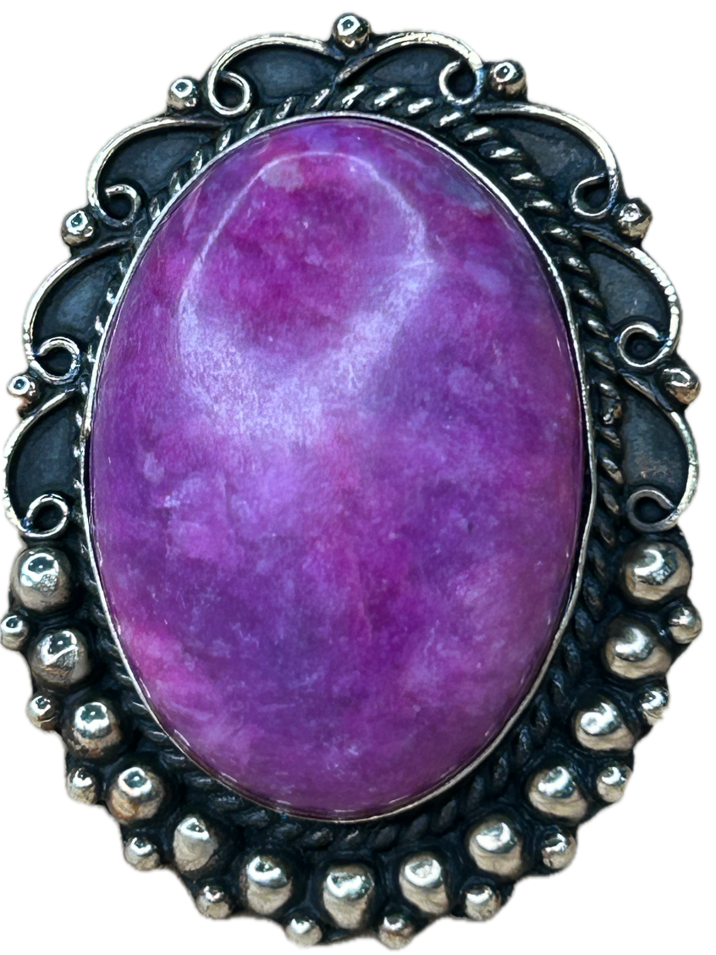 German Silver Cobaltocalcite Ring