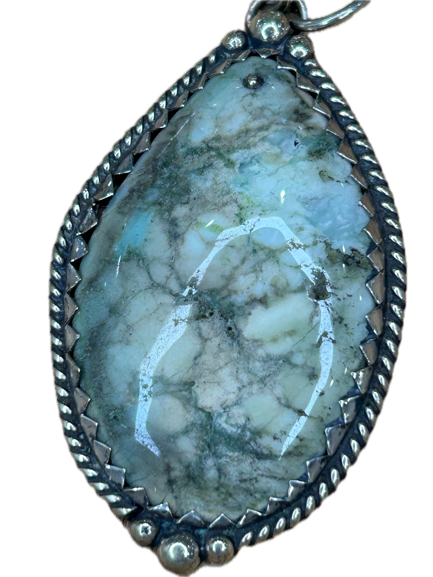 German Silver RIver Opal Necklace