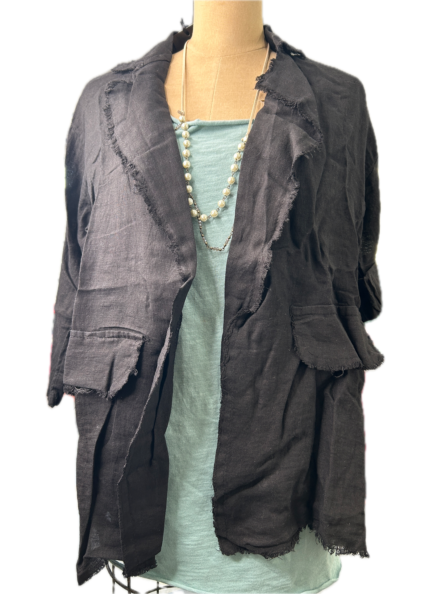 Open Front Jacket (Black) *Final Sale*