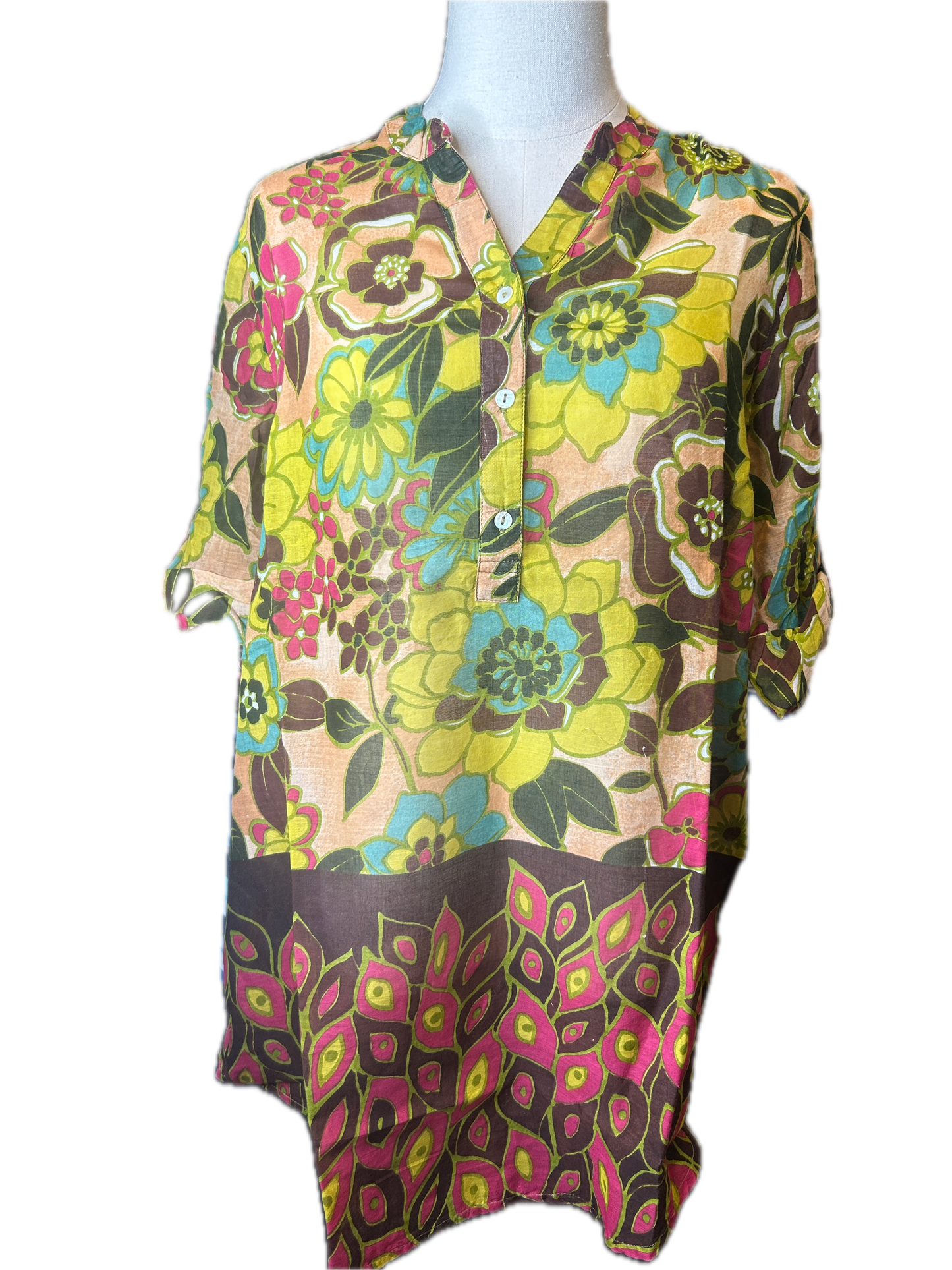 Dolma- Sheer Floral Print Top *Final Sale*