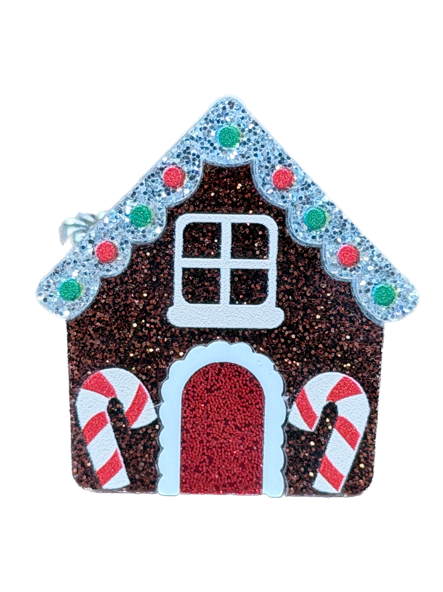 Acrylic Gingerbread House Stretch Ring - ERR ORIGINAL