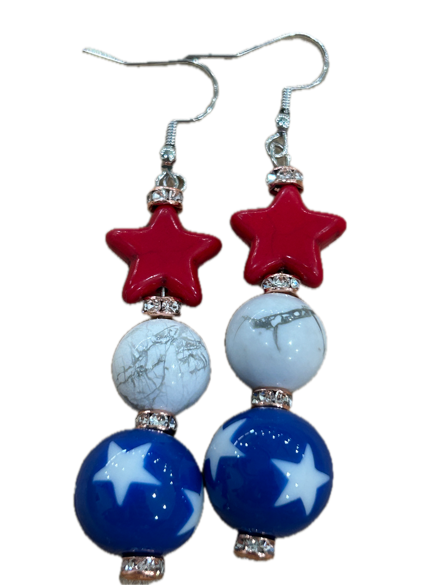 Patriotic Beaded Earrings