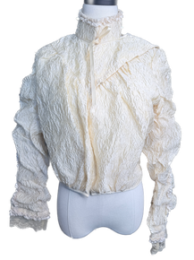 Jaded Gypsy- Smocked Collared Top (Parchment) *Final Sale*
