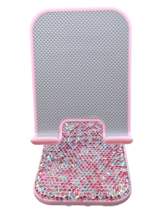 PREORDER Rhinestone Desktop Phone Stand (Pink) *Final Sale*