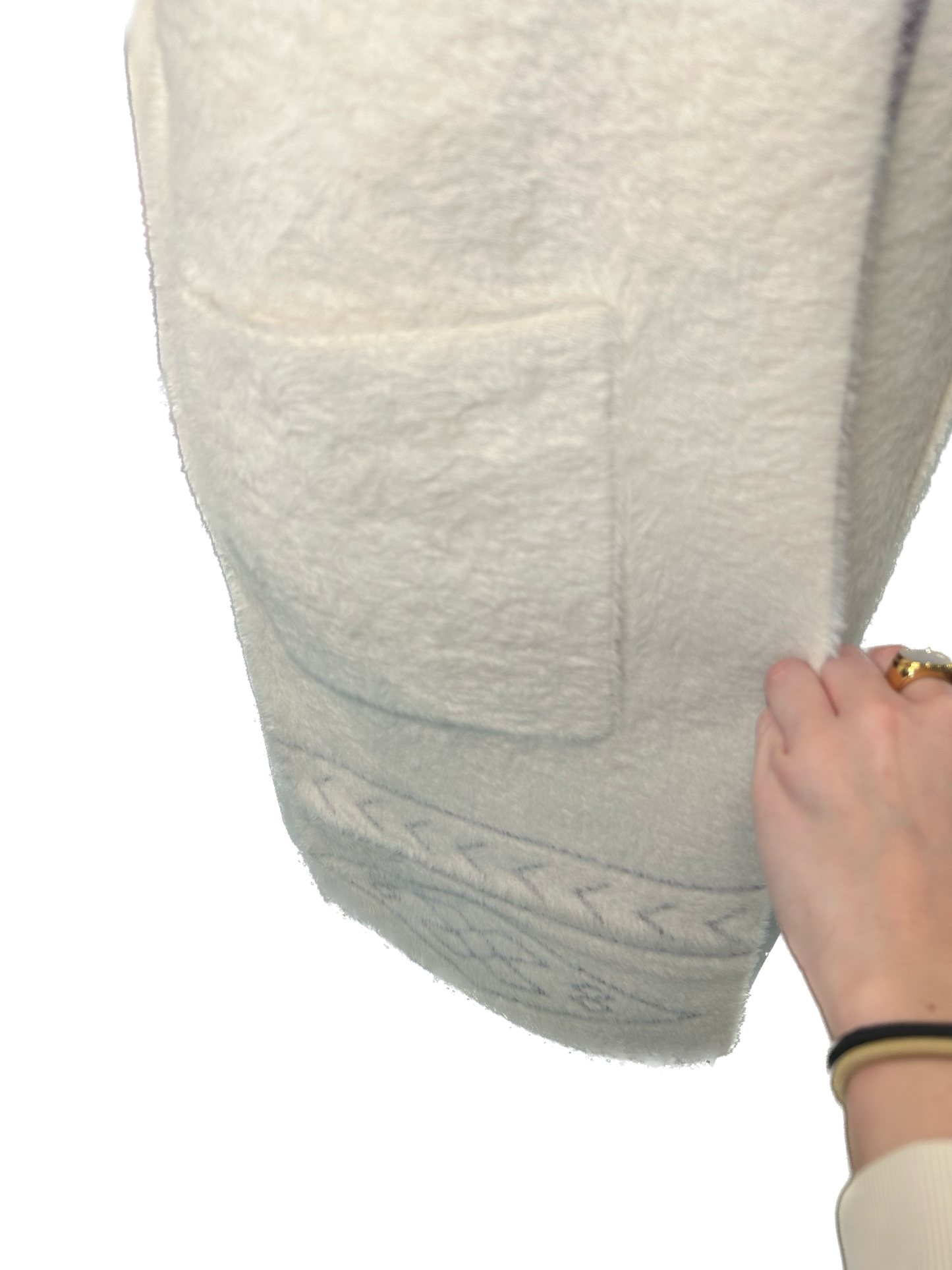 FINAL SALE Cozy Fur Cardigan With Hood (Beige)