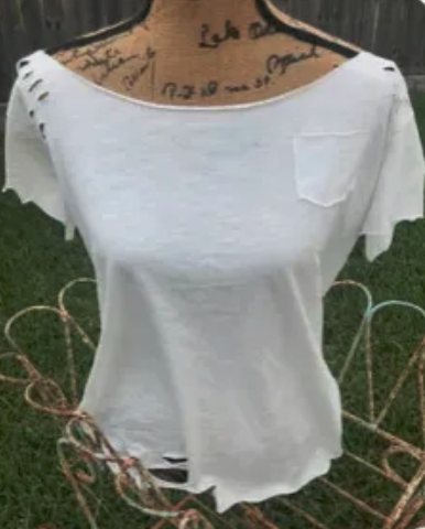 A Rare Bird White Rag Tee