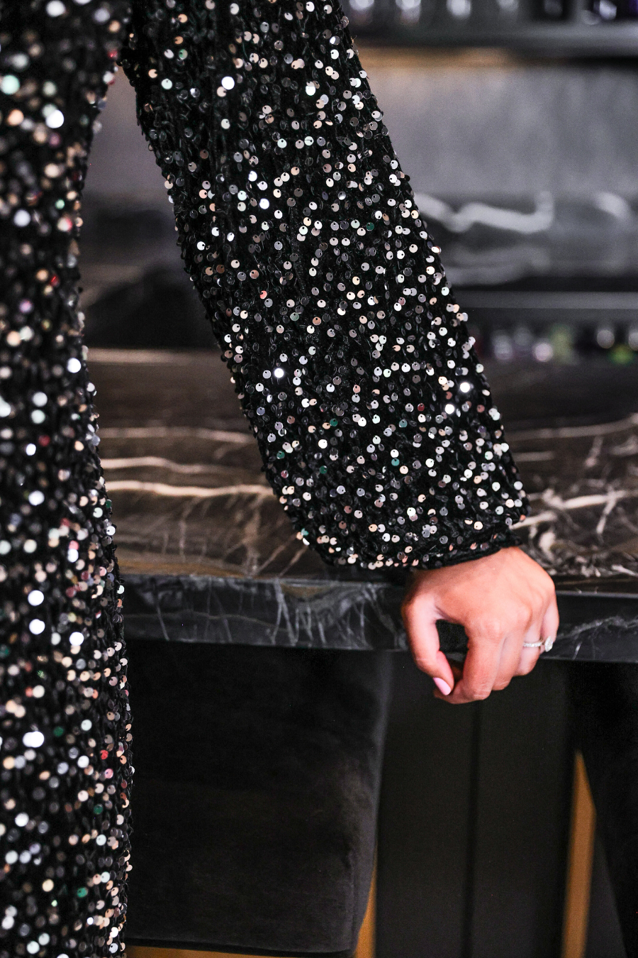 SALE  Old Flame Sequin Dress - Black *Final Sale*