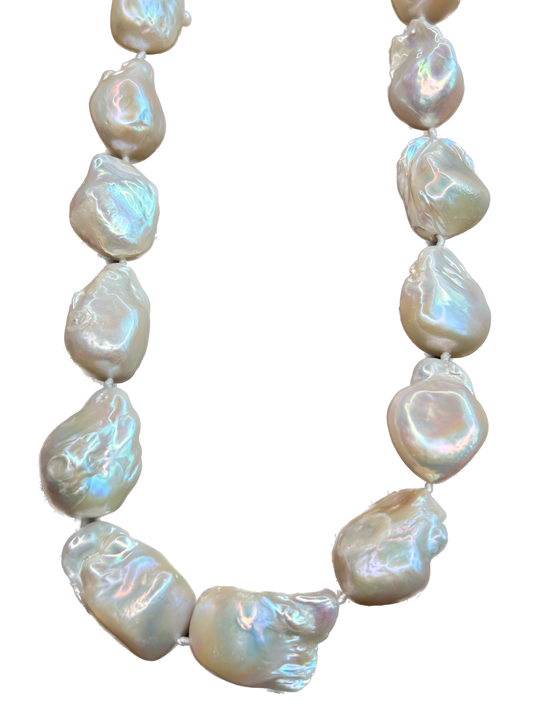 Genuine Chunky Baroque Pearl Necklace A