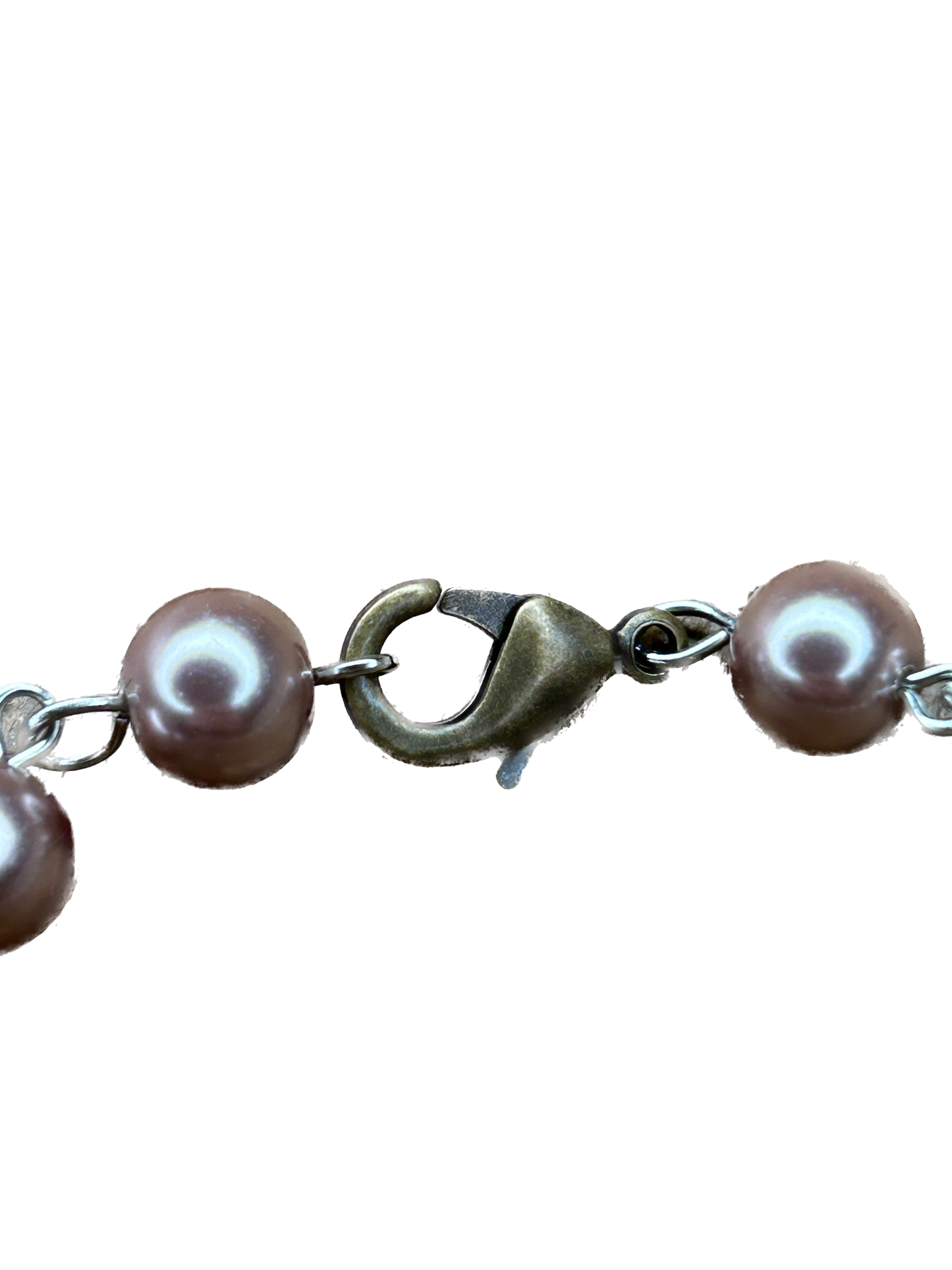 German Silver Dainty Amethyst Cluster Necklace